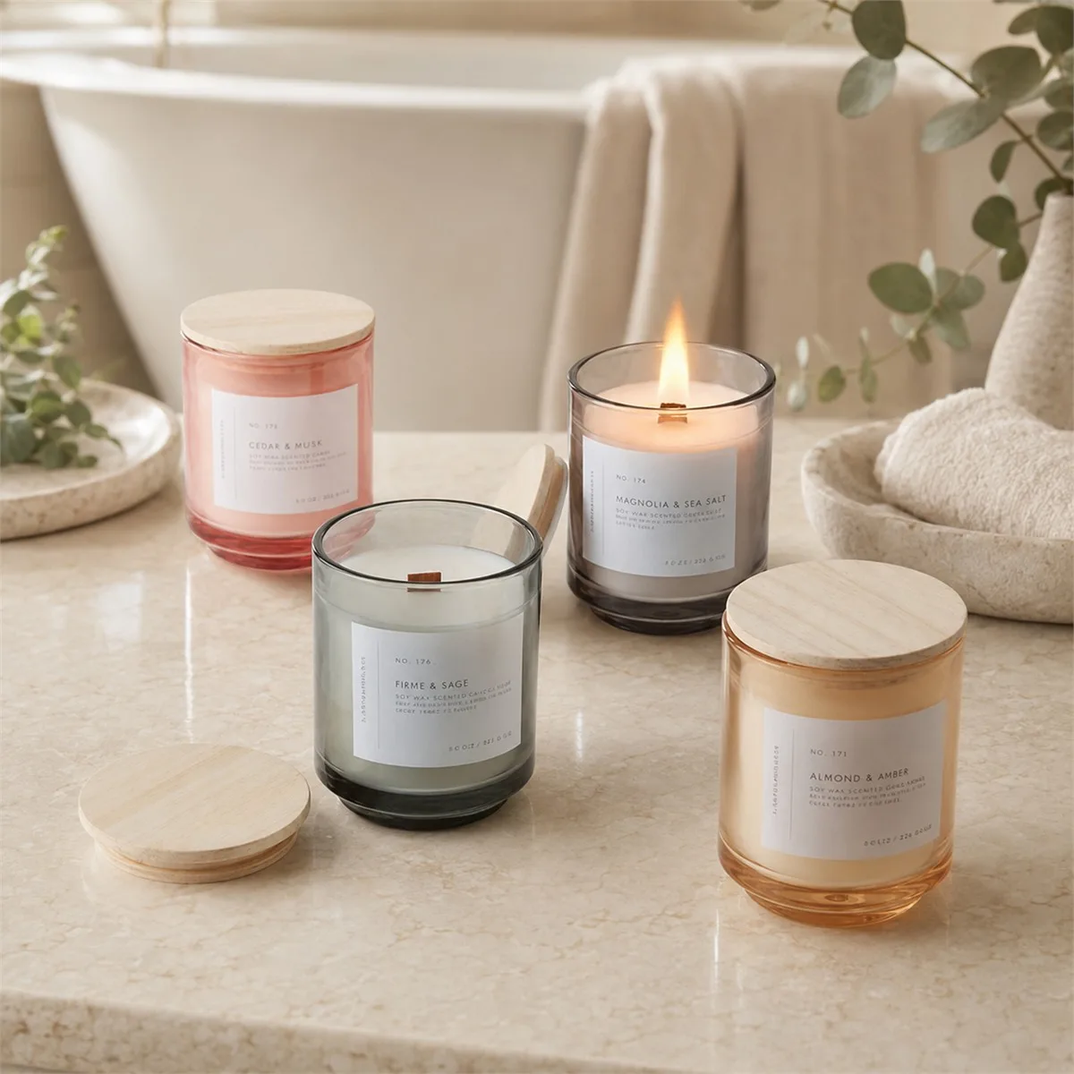 Spa Candle Jar Labels