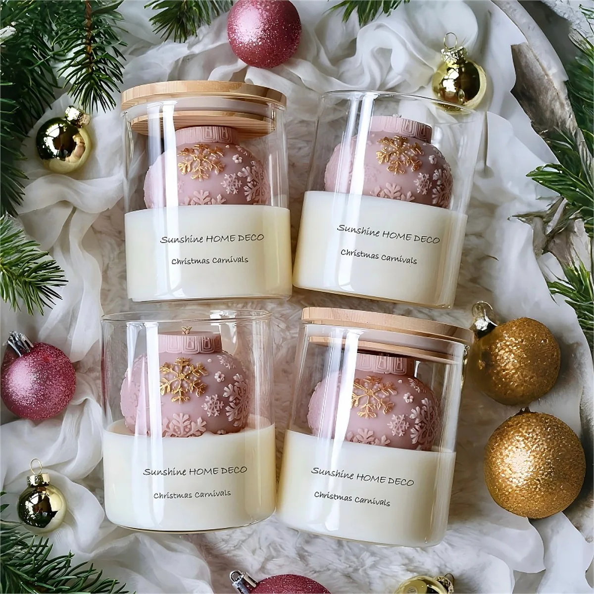Holiday Glass Candle Labels
