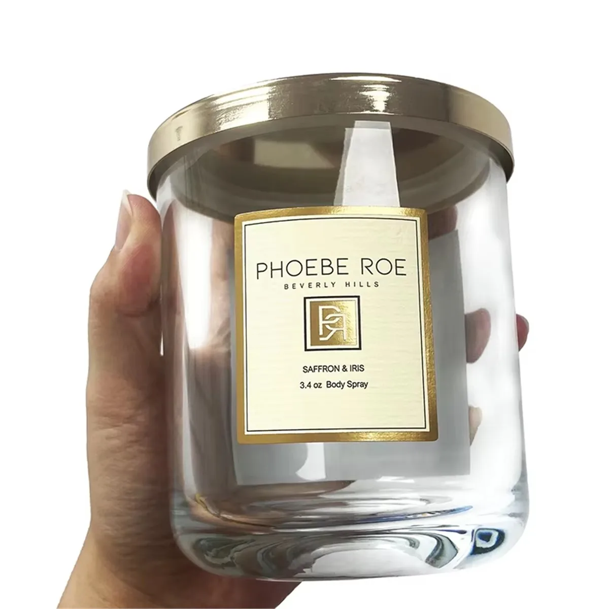 Clear Jar Gold Labels