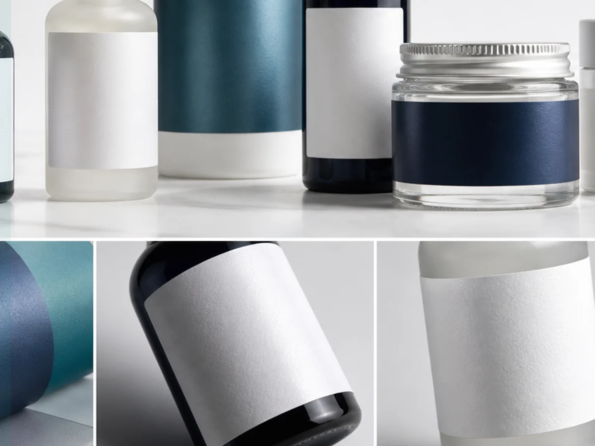 Clear labels for skincare packaging