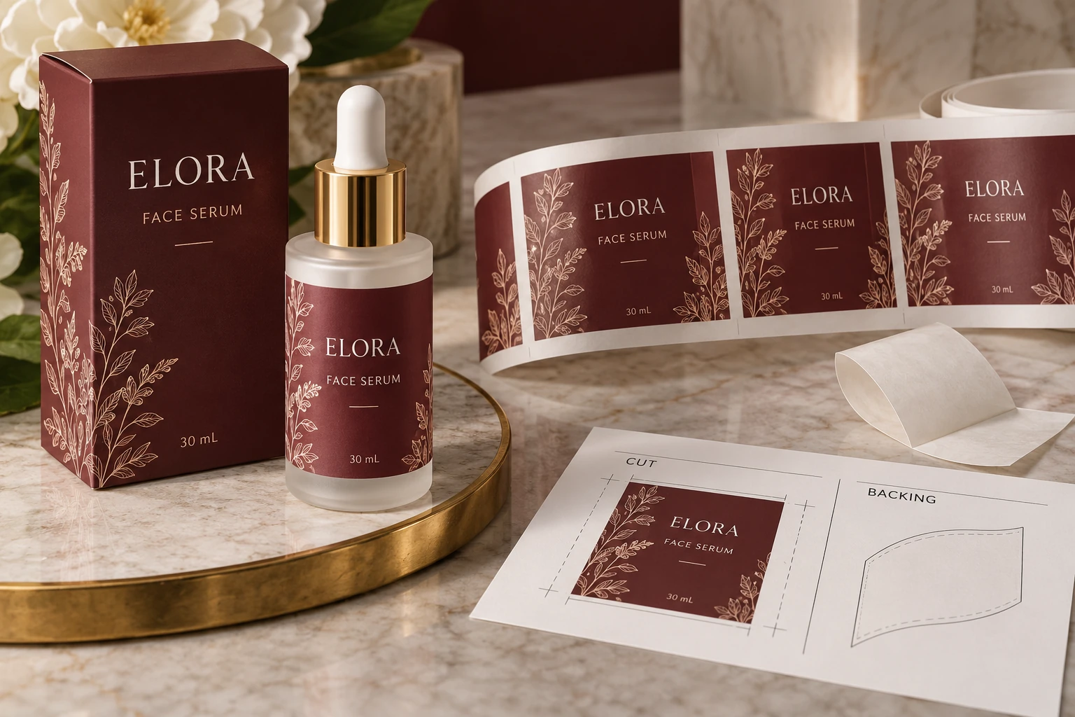 Serum packaging, converted web and backing-review reference