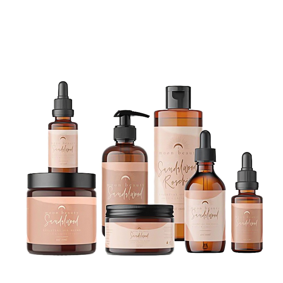 Low MOQ custom cosmetic labels for skincare bottles and jars