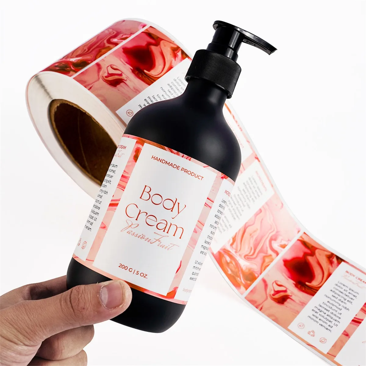 Body Cream Roll Labels