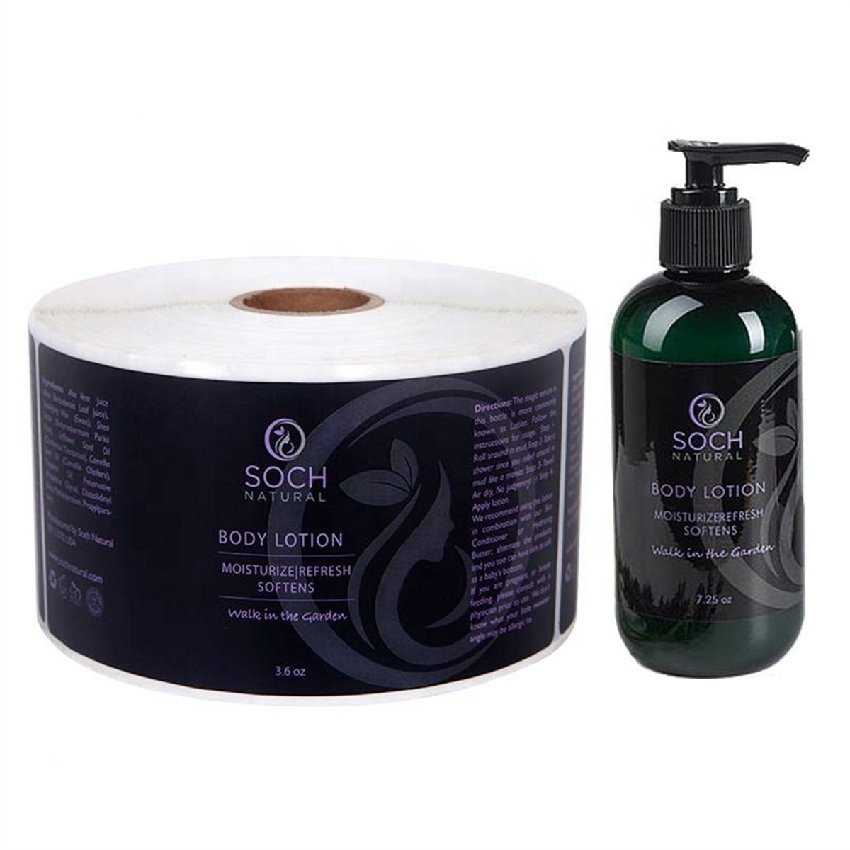 Body Lotion Roll Labels