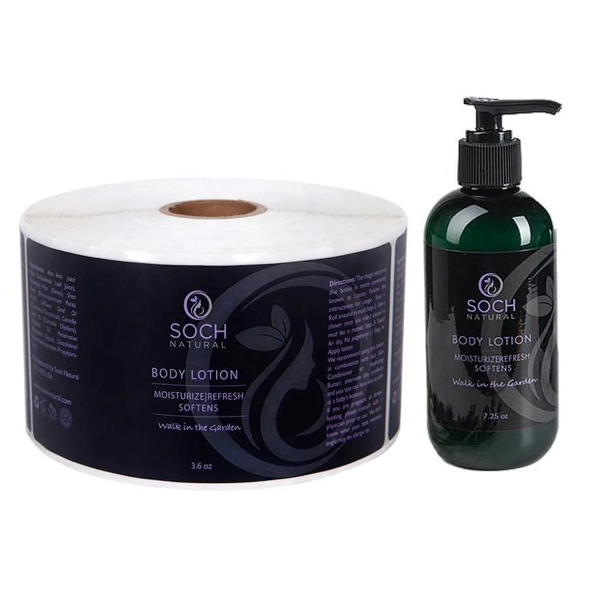 Body Lotion Roll Labels