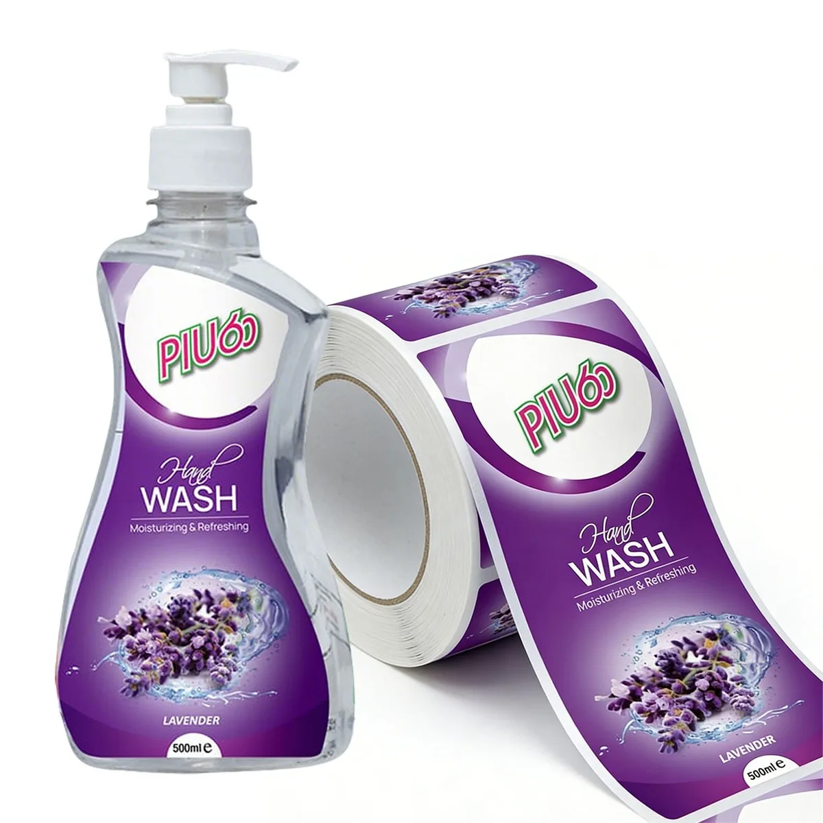 Purple Hand Wash Labels
